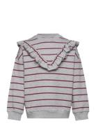 Sweat Shirt Line Ruffel Melange Tops Sweat-shirts & Hoodies Sweat-shir...