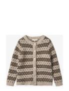 Star Nordic Cardigan Tops Knitwear Cardigans Brown Fliink