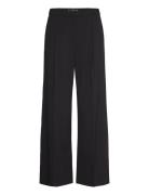 Wideleg Pleated Trousers Bottoms Trousers Suitpants Black Mango