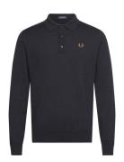 Classic Knitted Shirt Ls Tops Polos Long-sleeved Navy Fred Perry