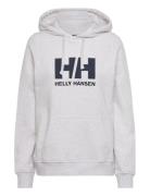 W Hh Logo Hoodie Tops Sweat-shirts & Hoodies Hoodies Grey Helly Hansen