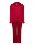 Pyjamas Satin Pyjamas Sett Red Lindex