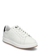 Ainsley Smooth & Crinkle Leather Sneaker Lave Sneakers White Lauren Ra...