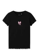 Nmflieve Ss Slim Top Tops T-shirts Short-sleeved Black Name It