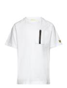 Branded Zip Pocket T-Shirt Tops T-shirts Short-sleeved White Lyle & Sc...