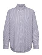 Rel Luxury Oxford Striped Bd Shirt Tops Shirts Long-sleeved Blue GANT