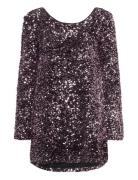 Loose Sequin Mini Dress Kort Kjole Pink Gina Tricot