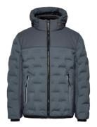 Hybrid Puffer Jacket Fôret Jakke Blue Tom Tailor