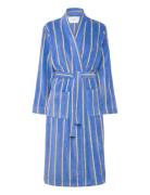 Rwadamo Striped Robe Morgenkåpe Blue Rosemunde