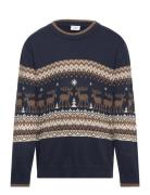 Pelle Tops Knitwear Pullovers Navy Hust & Claire