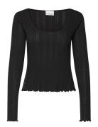 Karmia Top Tops T-shirts & Tops Long-sleeved Black Noella