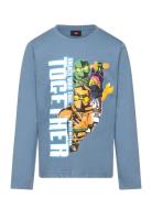 Lwtano 702 - T-Shirt L/S Tops T-shirts Long-sleeved T-shirts Blue LEGO...