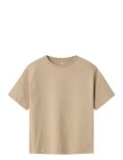 Nkmvobbo Ss Nreg Top Noos Tops T-shirts Short-sleeved Beige Name It