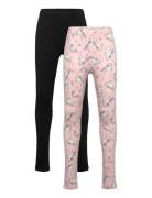 Leggings 2 Pack Brushed Inside Bottoms Leggings Pink Lindex