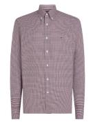 Flex Poplin Gingham Rf Shirt Tops Shirts Casual Burgundy Tommy Hilfige...