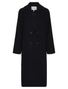 Yasmargot Ls Long Coat S. Noos Ullfrakk Frakk Black YAS