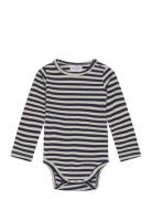 Tnsbfro Uni L_S Rib Body Bodies Long-sleeved Navy The New