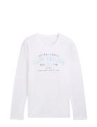 Printed Longsleeve Tops T-shirts Long-sleeved White Tom Tailor