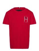 Th Graphic Reg Tee Ss Tops T-shirts Short-sleeved Red Tommy Hilfiger