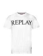 T-Shirt Regular Replay Basics Tops T-shirts Short-sleeved White Replay