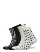 Sock 4 P Black And White Lingerie Socks Regular Socks White Lindex