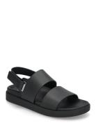 Flat Adj Sandal Eyelet Flate Sandaler Black Calvin Klein