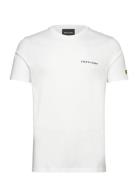 Embroidered T-Shirt Tops T-shirts Short-sleeved White Lyle & Scott