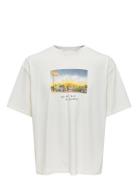 Onsdevin Ovz Washed Ss Tee Vd Tops T-shirts Short-sleeved White ONLY &...