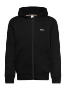 Hooded Cardigan Tops Knitwear Cardigans Black BOSS