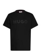 Short Sleeves Tee-Shirt Tops T-shirts Short-sleeved Black Hugo Kids