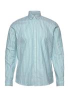 Striped Superflex Oxford L/S Tops Shirts Casual Blue Lindbergh