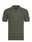 Mapolo V Heritage Tops Knitwear Short Sleeve Knitted Polos Khaki Green...