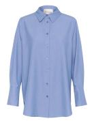 Vittamw Shirt Tops Shirts Long-sleeved Blue My Essential Wardrobe