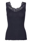 Rwbeatha Sl Lace Top Tops T-shirts & Tops Sleeveless Navy Rosemunde