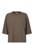 Mmtash O-Ss Spring Tee Tops T-shirts & Tops Short-sleeved Brown MOS MO...