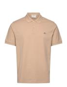 Reg Shield Ss Pique Polo Tops Polos Short-sleeved Beige GANT