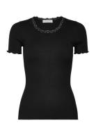 Rwbeatha Ss Regular O-Neck Lace T-S Tops T-shirts & Tops Short-sleeved...