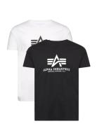 Basic T 2 Pack Designers T-shirts Short-sleeved Black Alpha Industries