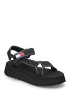 Tjw Eva Sandal Flate Sandaler Black Tommy Hilfiger