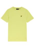 Plain T-Shirt Tops T-shirts Short-sleeved Yellow Lyle & Scott