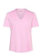 Fqyr-Ss-Bl Tops Blouses Short-sleeved Pink FREE/QUENT