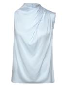 Lima Silk Tank Tops Blouses Sleeveless Blue Ahlvar Gallery