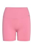 Ribbed Midi Biker Shorts Bottoms Shorts Cycling Shorts Pink Aim´n