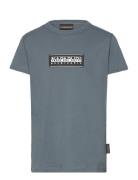 K S-Chamois Ss S Tops T-shirts Short-sleeved Grey Napapijri