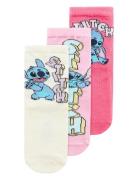 Nmffomdi Stitch 3P Sock Wdi Socks & Tights Socks Pink Name It