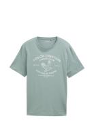 Printed T-Shirt Tops T-shirts Short-sleeved Green Tom Tailor