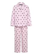 S6-Sleepwear Pant Set Pyjamas Sett Pink Ralph Lauren Kids