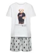 S5-Sleepwear Short Set Pyjamas Sett White Ralph Lauren Kids