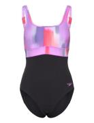 Womens Shaping Contoureclipse Printed Swimsuit Sport Swimsuits Black S...