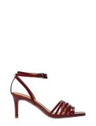 Johannasw Stiletto Sandal Med Hæl Burgundy Sofie Schnoor